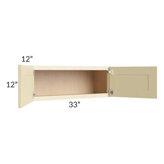 RTA Phoenix Cream Glaze 33" x 12" Wall Cabinet