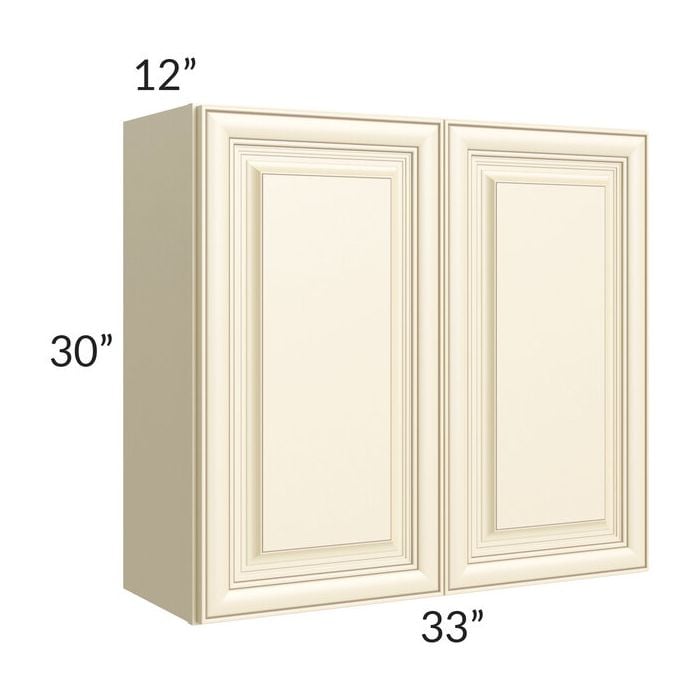 RTA Phoenix Cream Glaze 33" x 30" Wall Cabinet