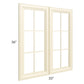 RTA Phoenix Cream Glaze 33" x 36" Mullion Glass Doors Only