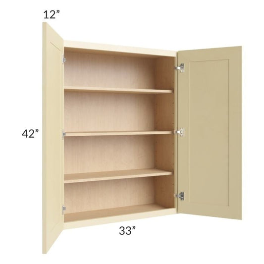 RTA Phoenix Cream Glaze 33" x 42 "Wall Cabinet