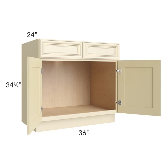 RTA Phoenix Cream Glaze 36" Sink Base Cabinet