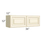 RTA Phoenix Cream Glaze 36" x 12" Wall Cabinet