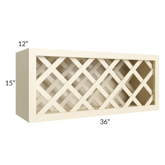 RTA Phoenix Cream Glaze 36" x 15" Wine Rack Cabinet