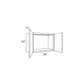 RTA Phoenix Cream Glaze 36" x 24" Wall Cabinet