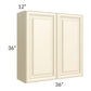RTA Phoenix Cream Glaze 36" x 36" Wall Cabinet