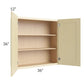 RTA Phoenix Cream Glaze 36" x 36" Wall Cabinet with 1 Decorative End Panel