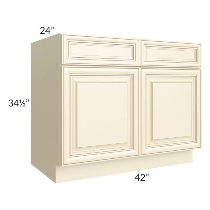RTA Phoenix Cream Glaze 42" Sink Base Cabinet