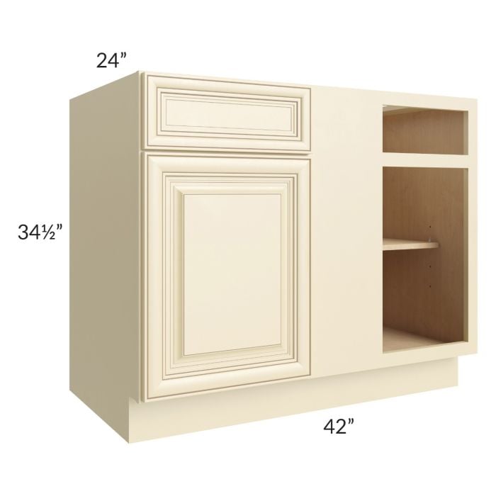 RTA Phoenix Cream Glaze 45" Blind Base Cabinet