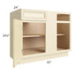 RTA Phoenix Cream Glaze 45" Blind Base Cabinet with 2 Decorative End Panels