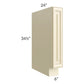 RTA Phoenix Cream Glaze 6" Spice Base Cabinet with 2 Decorative End Panels