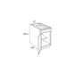 RTA Phoenix Cream Glaze 9" Base Cabinet