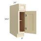 RTA Phoenix Cream Glaze 9" Base Cabinet with 2 Decorative End Panels