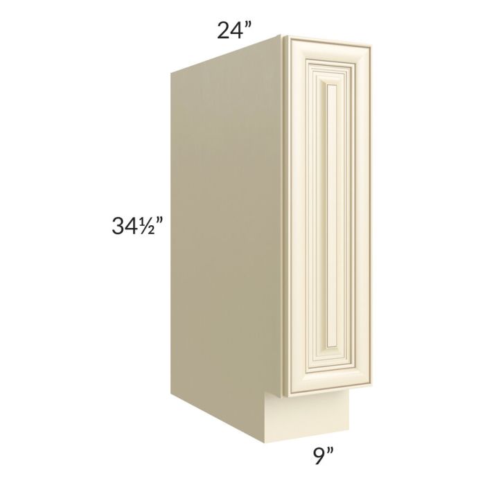 RTA Phoenix Cream Glaze 9" Spice Base Cabinet