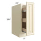 RTA Phoenix Cream Glaze 9" Spice Base Cabinet with 1 Decorative End Panel