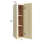RTA Phoenix Cream Glaze 9" x 36" Wall Cabinet with 2 Decorative End Panels