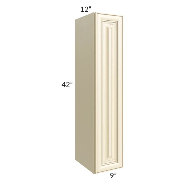 RTA Phoenix Cream Glaze 9" x 42" Wall Cabinet
