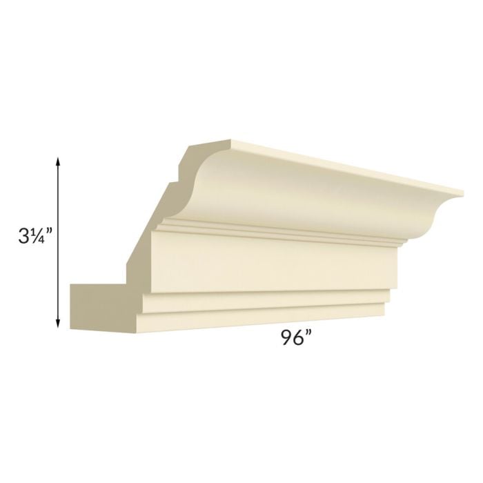 RTA Phoenix Cream Glaze Classic Crown Molding (3-1/4" Height)