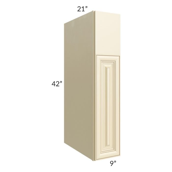 RTA Phoenix Cream Glaze Hearth Cabinet Pull Out