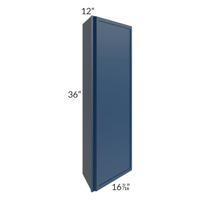 RTA Portland Navy Blue 12" x 36" Angle Wall Cabinet