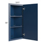 RTA Portland Navy Blue 12" x 36" Angle Wall Cabinet