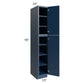 RTA Portland Navy Blue 15" x 90" Wall Pantry Cabinet with 2 Roll Out Trays