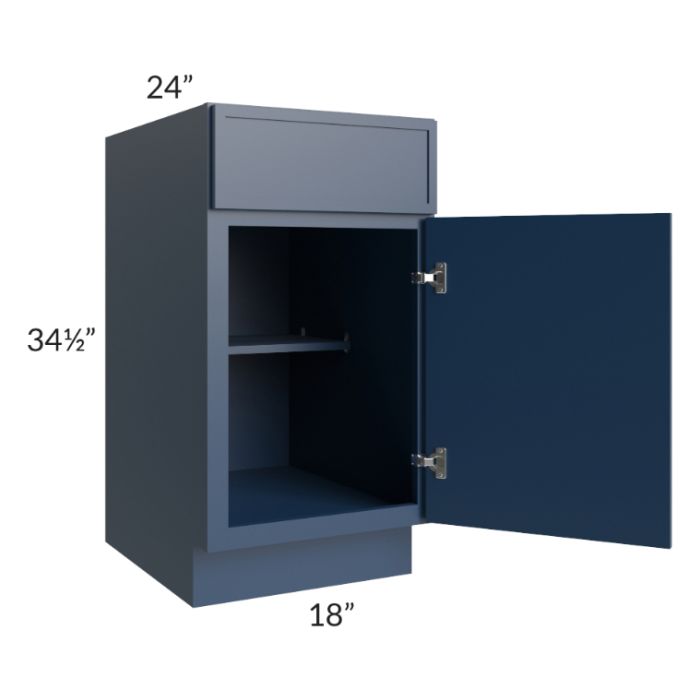 RTA Portland Navy Blue 18" Base Cabinet