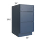 RTA Portland Navy Blue 18" Drawer Base Cabinet
