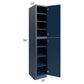 RTA Portland Navy Blue 18" x 96" Wall Pantry Cabinet with 4 Roll Out Trays