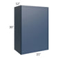 RTA Portland Navy Blue 21" x 30" Wall Cabinet