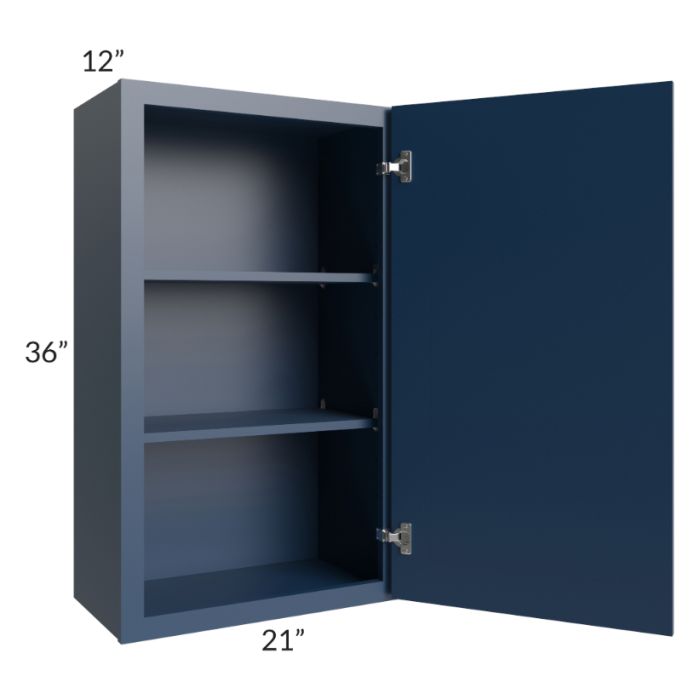 RTA Portland Navy Blue 21" x 36" Wall Cabinet