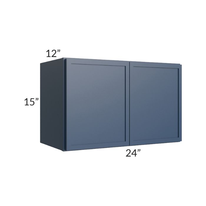 RTA Portland Navy Blue 24" x 15" Wall Cabinet