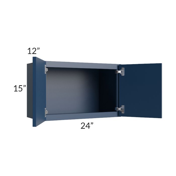RTA Portland Navy Blue 24" x 15" Wall Cabinet