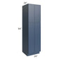 RTA Portland Navy Blue 24" x 84" Wall Pantry Cabinet with 1 Roll Out Tray