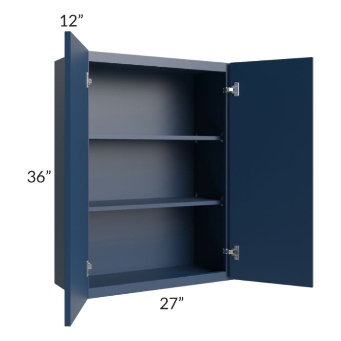 RTA Portland Navy Blue 27" x 36" Wall Cabinet