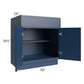 RTA Portland Navy Blue 30" Base Cabinet with 1 Roll Out Tray
