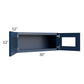 RTA Portland Navy Blue 30" x 12" Glass Doors Only with Glass Included
