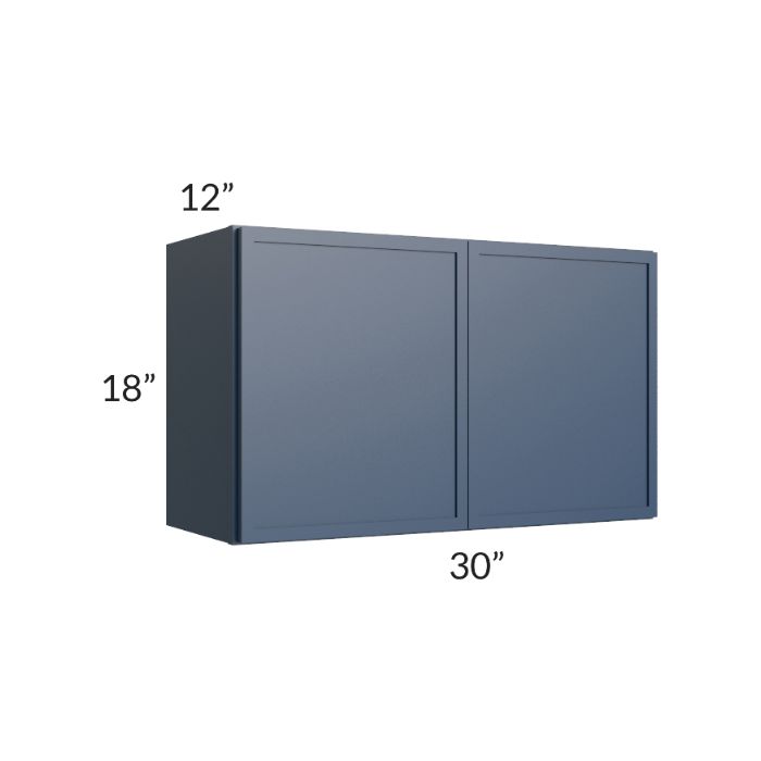 RTA Portland Navy Blue 30" x 18" Wall Cabinet