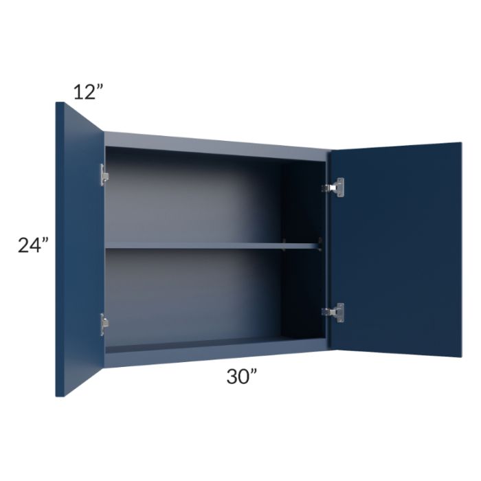 RTA Portland Navy Blue 30" x 24" Wall Cabinet