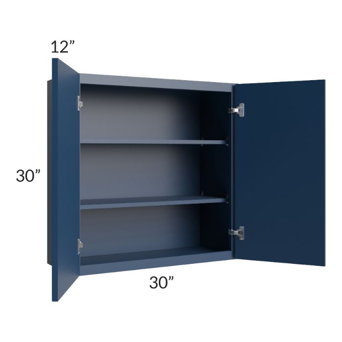 RTA Portland Navy Blue 30" x 30" Wall Cabinet