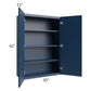 RTA Portland Navy Blue 30" x 42" Wall Cabinet with 2 Decorative End Panels