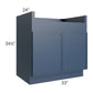 RTA Portland Navy Blue 33" Farm Sink Base Cabinet