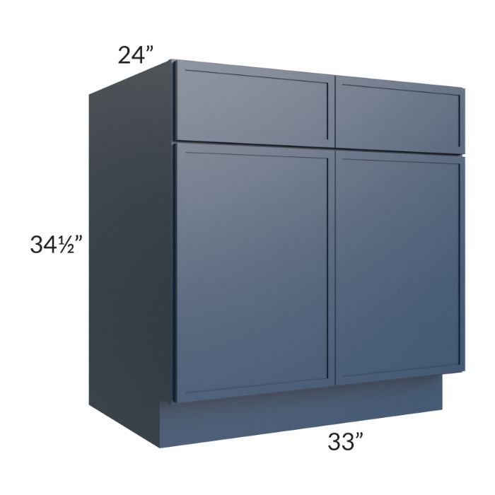 RTA Portland Navy Blue 33" Sink Base Cabinet