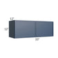 RTA Portland Navy Blue 33" x 12" Wall Cabinet