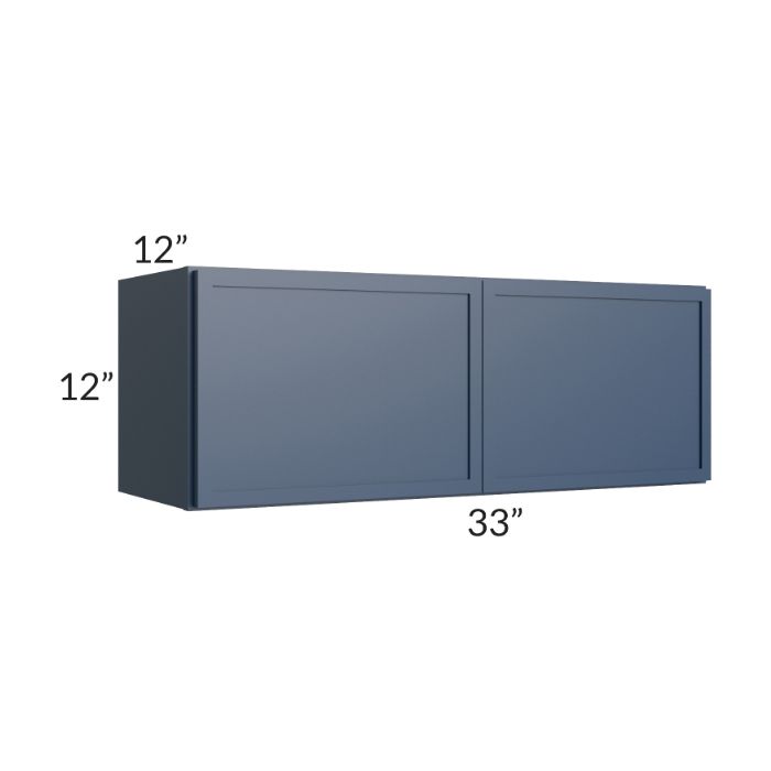 RTA Portland Navy Blue 33" x 12" Wall Cabinet