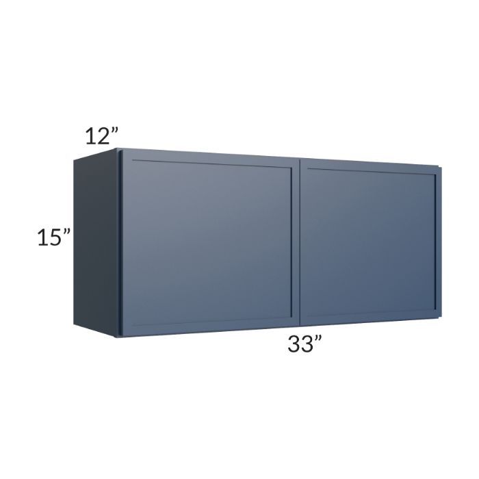 RTA Portland Navy Blue 33" x 15" Wall Cabinet