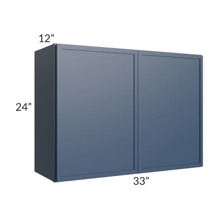 RTA Portland Navy Blue 33" x 24" Wall Cabinet
