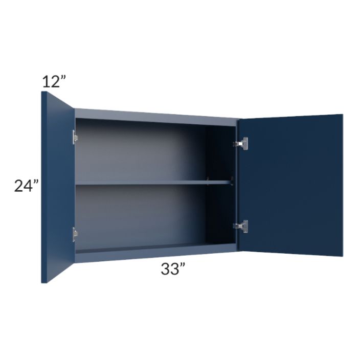RTA Portland Navy Blue 33" x 24" Wall Cabinet