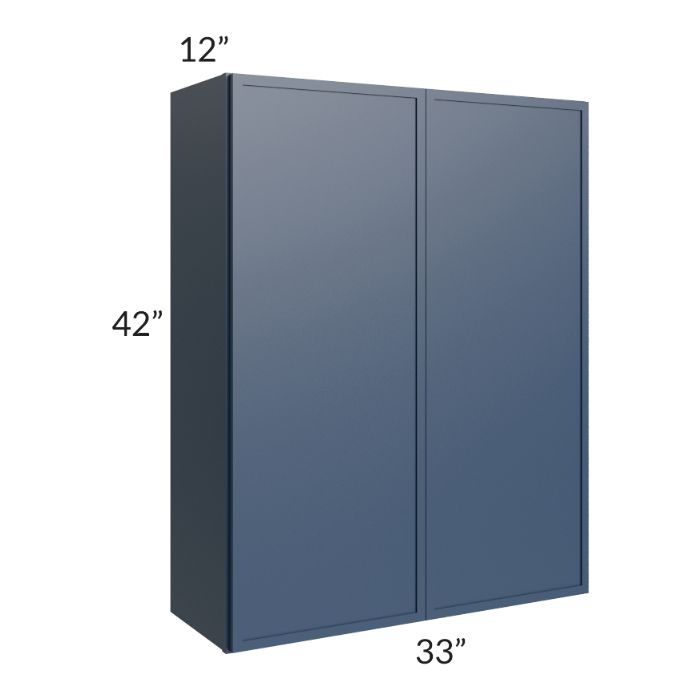 RTA Portland Navy Blue 33" x 42" Wall Cabinet