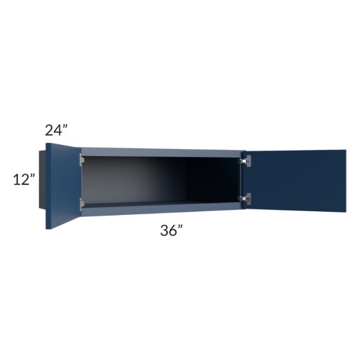 RTA Portland Navy Blue 36" x 12" x 24" Wall Cabinet