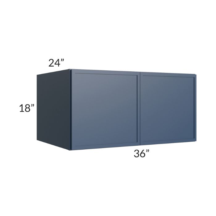 RTA Portland Navy Blue 36" x 18" x 24" Wall Cabinet